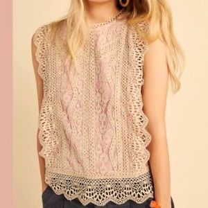 Anthropologie Eli and Ali Lace Top, NWT